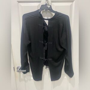 Helmut Lang Tie-Back Silk Top Size S